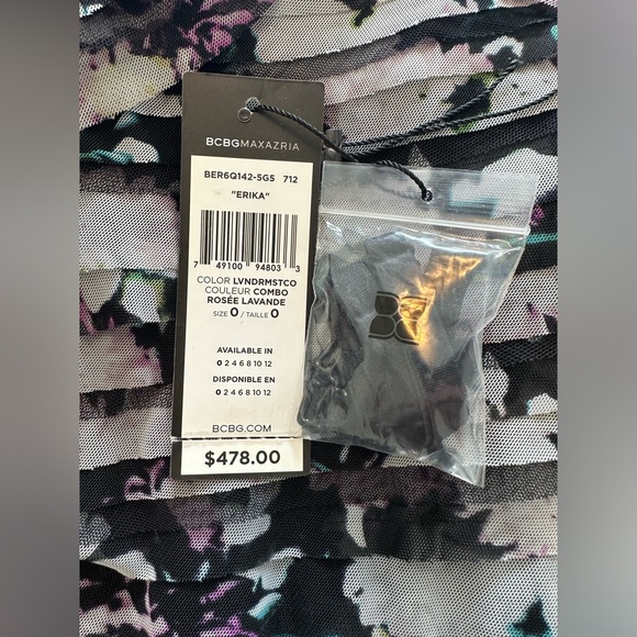 BCBGMaxAzria Erika Strapless Gown Dress - Size 0 - Picture 6 of 6